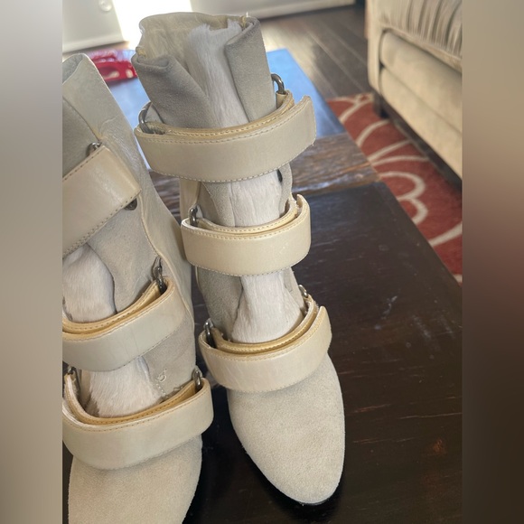 Isabel Marant NEW Scarlet Wedge Cream Boots Booties Size 36 or 6 - Picture 8 of 11